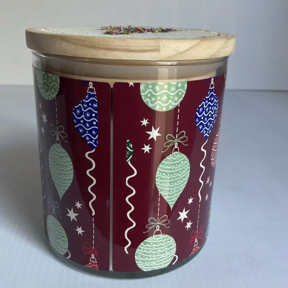 Kirkland’s Apple Strudel Candle Holiday Ornament Jar & Embroidered Tree Lid